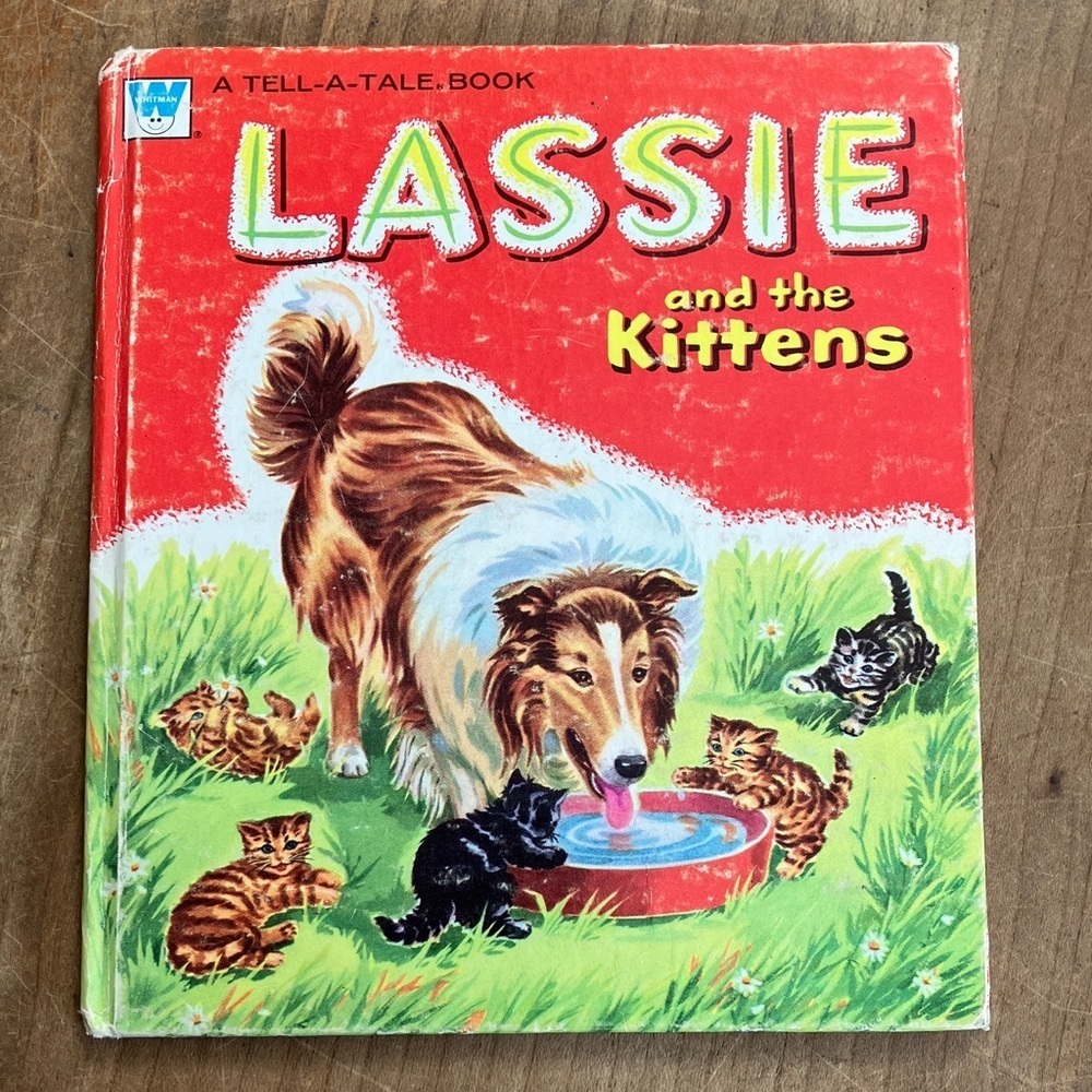 Vintage 50s Lassie and the Kittens Tell-a-tale Children's Book